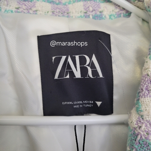 Zara Textured Cropped Blazer - Picture 7 of 9